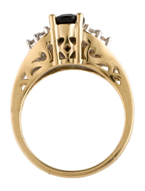 Ring 14K 1.40ct Sapphire & Diamond Cocktail Ring