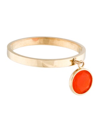 Ring 14K Fire Opal Charm Ring