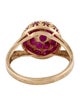 Ring 14K 2.34ctw Ruby Dome Cluster Cocktail Ring