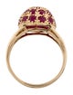 Ring 14K 2.34ctw Ruby Dome Cluster Cocktail Ring