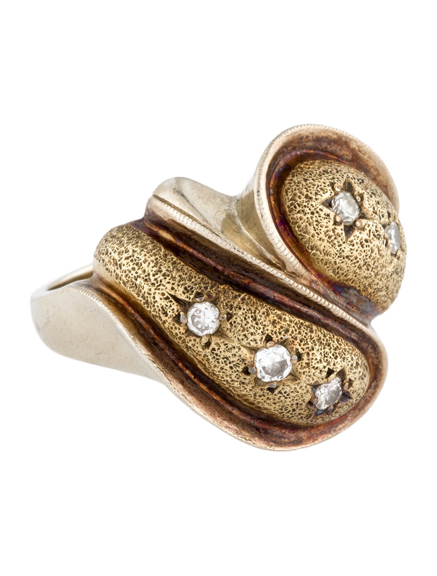 Ring 14K Diamond Cocktail