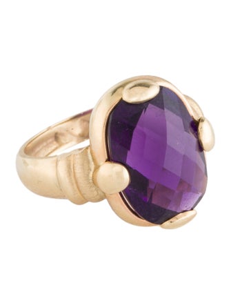 Ring 14K Amethyst Cocktail Ring