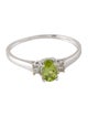 Ring 14K Peridot & Diamond Cocktail Ring