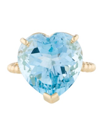 Ring 14K 21.78ct Topaz Cocktail Ring