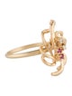Ring 14K Ruby & Diamond Cocktail Ring