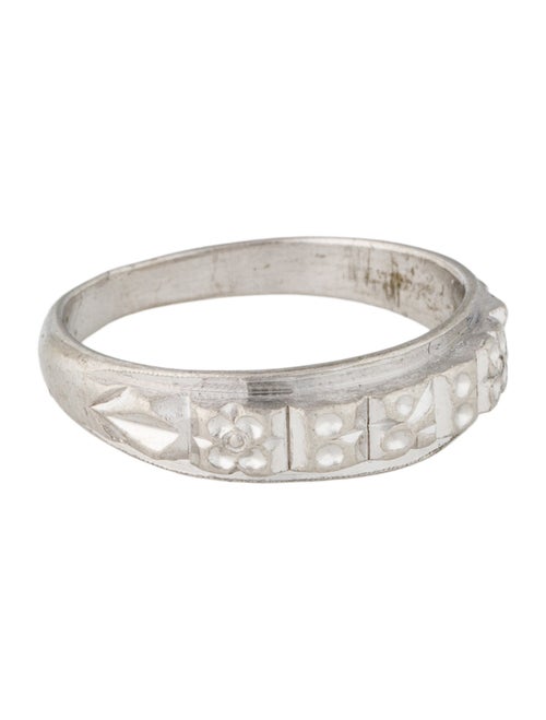 Ring Platinum Patterned Band Ring