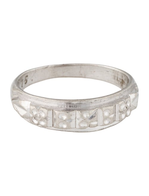 Ring Platinum Patterned Band Ring