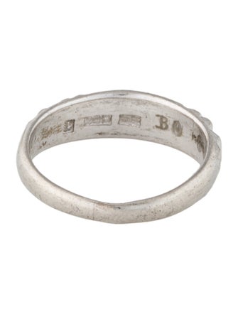 Ring Platinum Patterned Band Ring