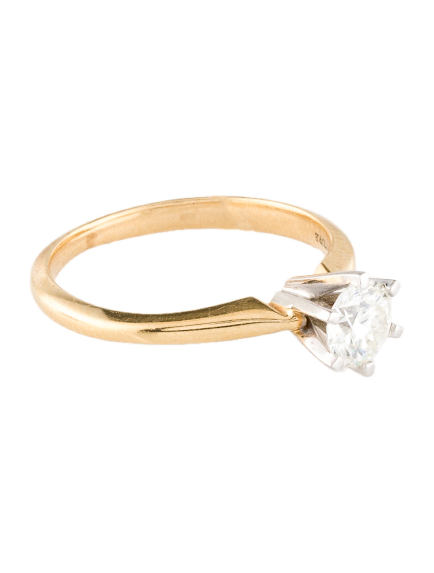 Ring 18K Diamond Solitaire Cocktail