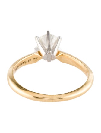 Ring 18K Diamond Solitaire Cocktail Ring