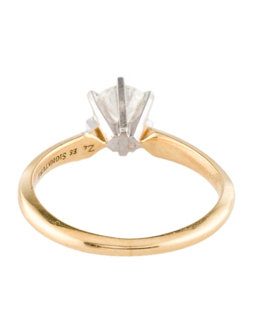 Ring 18K Diamond Solitaire Cocktail Ring