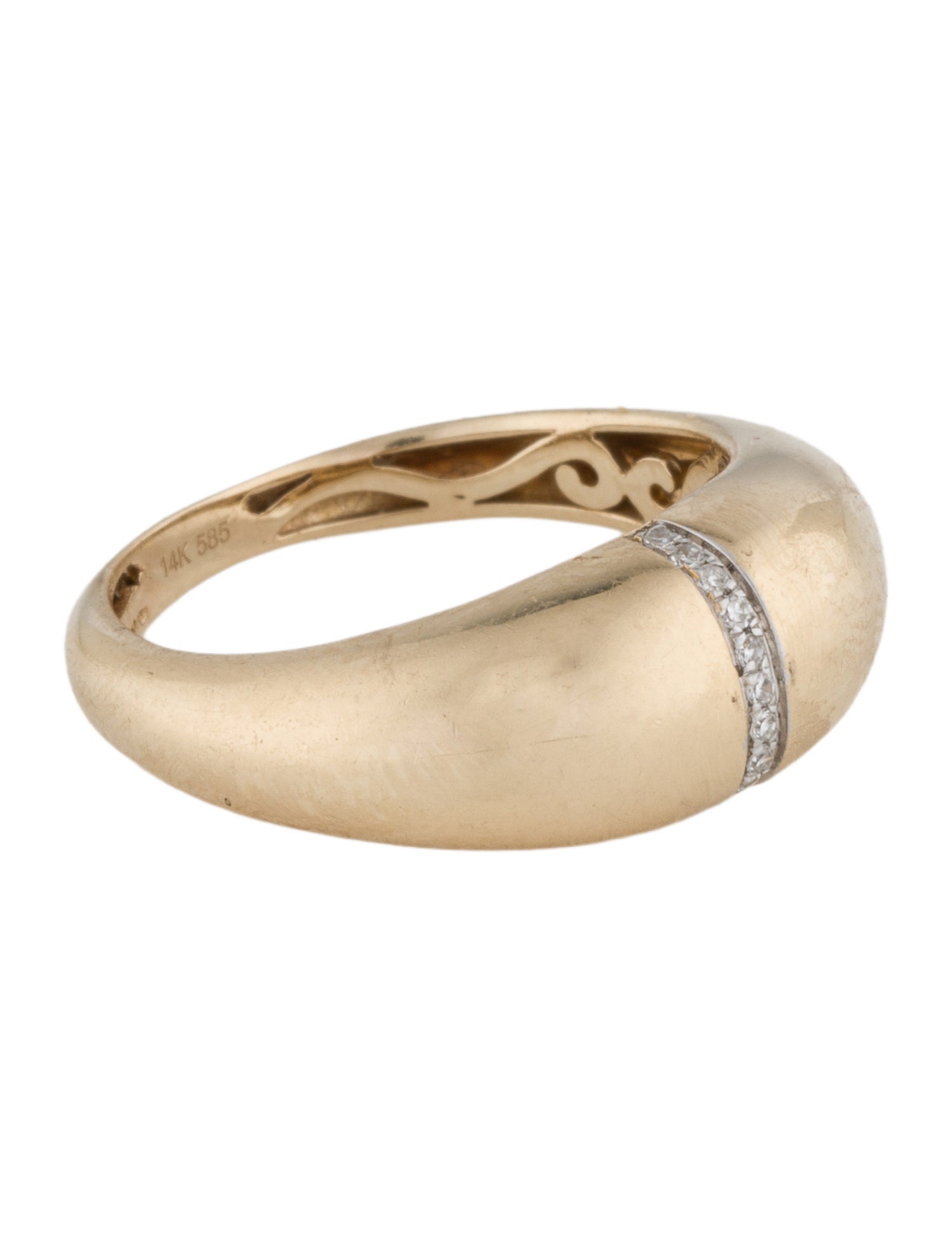 Ring 14K Diamond Bombe
