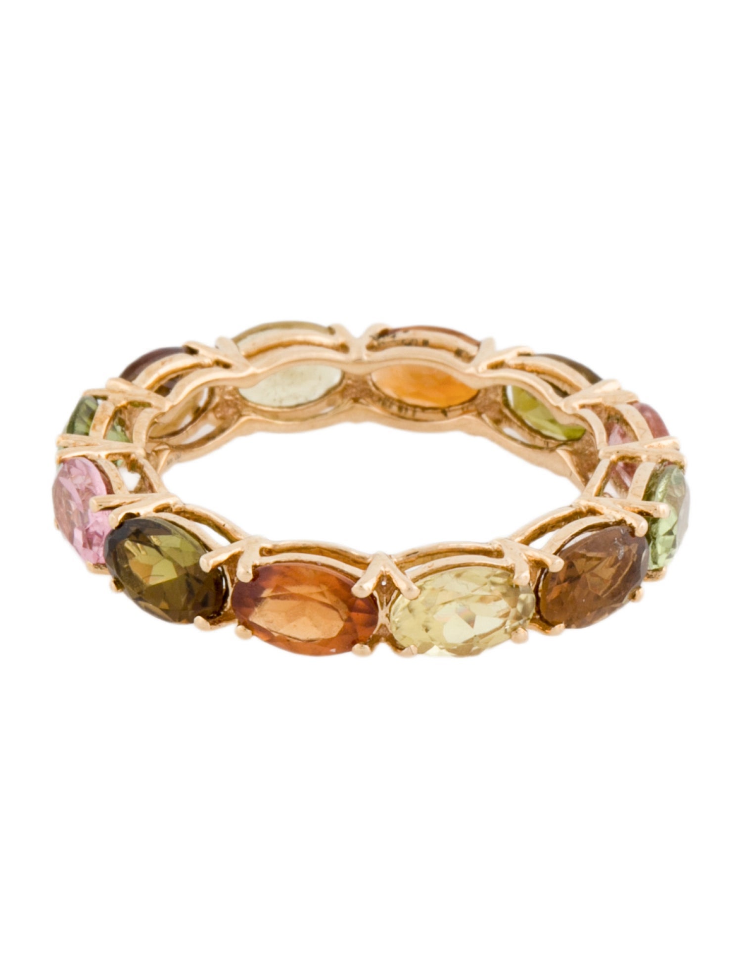 Ring 14K Tourmaline Multicolor Band