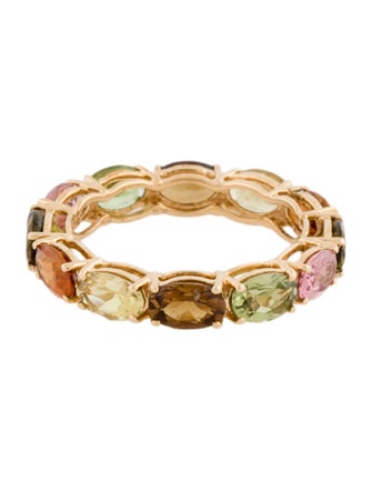Ring 14K Tourmaline Multicolor Band Ring