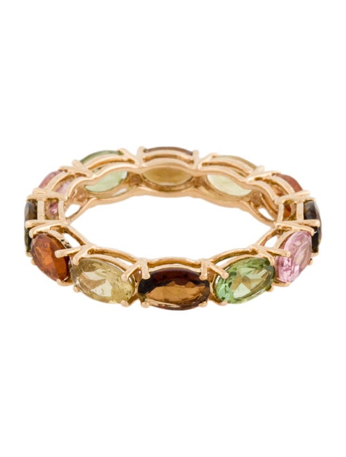 Ring 14K Tourmaline Multicolor Band Ring