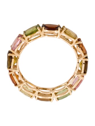 Ring 14K Tourmaline Multicolor Band Ring