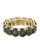 Ring 18K 14.14ctw Green Sapphire Eternity Ring