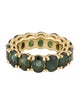 Ring 18K 14.14ctw Green Sapphire Eternity Ring
