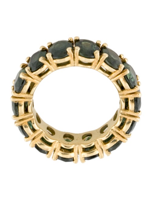 Ring 18K 14.14ctw Green Sapphire Eternity Ring