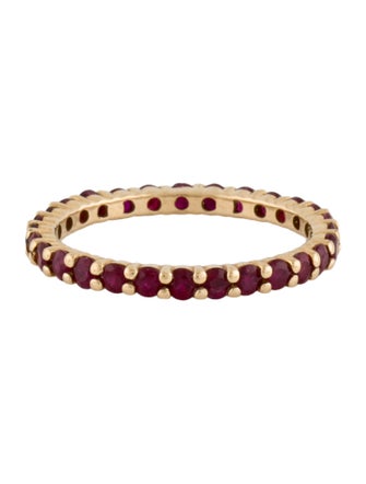 Ring 18K 1.37ctw Ruby Band Ring