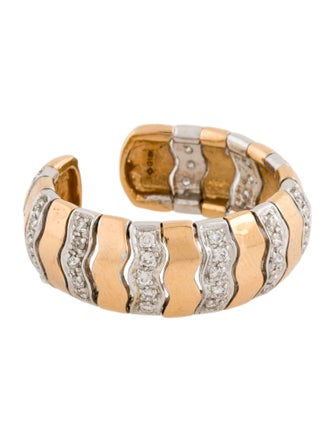 Ring 18K Two-Tone Diamond Flex Ring