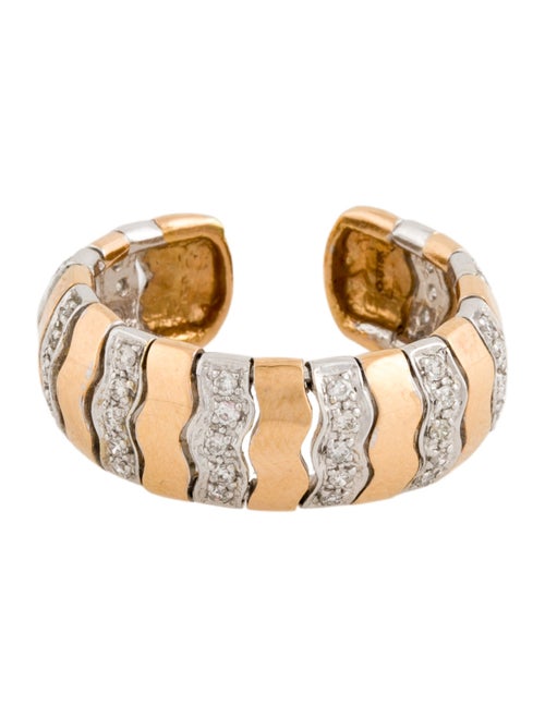 Ring 18K Two-Tone Diamond Flex Ring