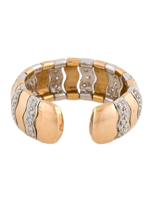 Ring 18K Two-Tone Diamond Flex Ring