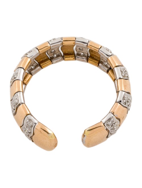 Ring 18K Two-Tone Diamond Flex Ring