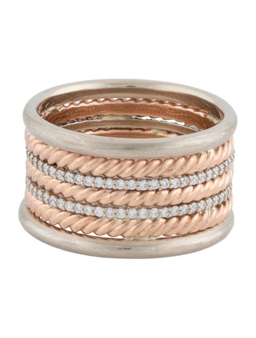 Ring 14K Diamond Multi-Row Band Ring