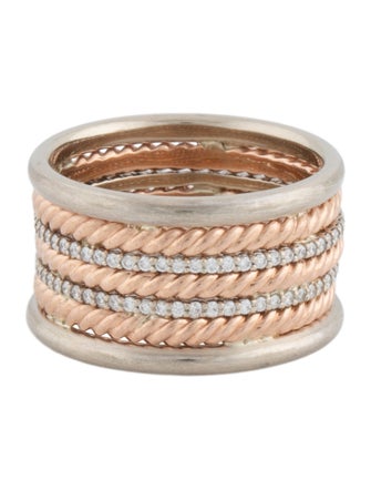 Ring 14K Diamond Multi-Row Band Ring