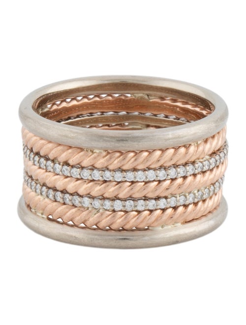 Ring 14K Diamond Multi-Row Band Ring