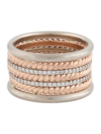 Ring 14K Diamond Multi-Row Band Ring