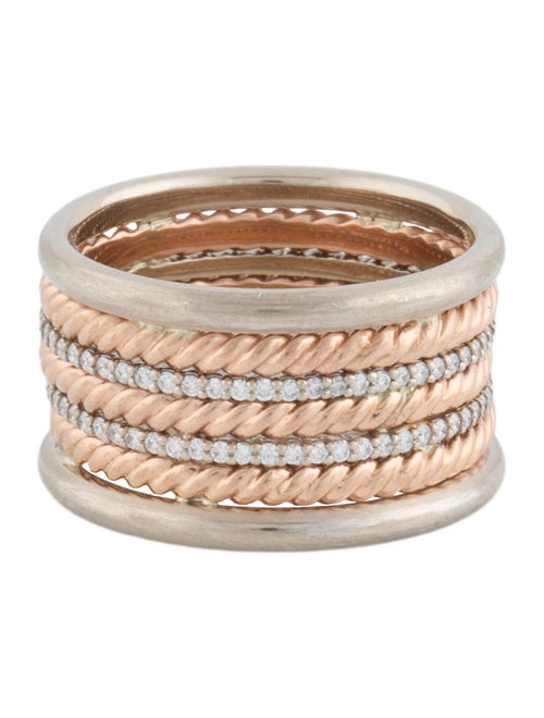 Ring 14K Diamond Multi-Row Band Ring