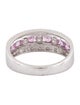 Ring 14K Pink Sapphire & Diamond Band Ring