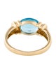 Ring 10K Topaz & Diamond Cocktail Ring