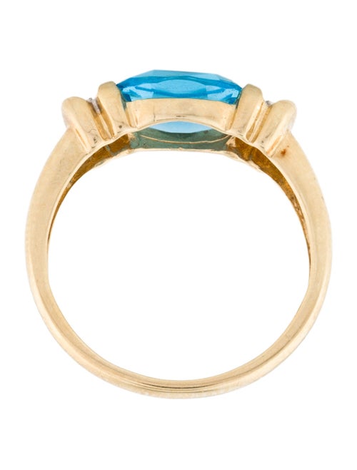 Ring 10K Topaz & Diamond Cocktail Ring