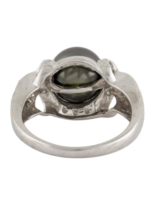 Ring 14k Pearl & Diamond Cocktail Ring