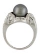 Ring 14k Pearl & Diamond Cocktail Ring