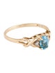 Ring 10K Topaz & Diamond Cocktail Ring