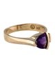 Ring 14K Amethyst & Diamond Cocktail Ring