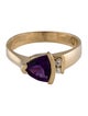 Ring 14K Amethyst & Diamond Cocktail Ring