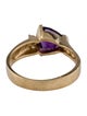 Ring 14K Amethyst & Diamond Cocktail Ring