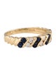 Ring 14K Sapphire & Diamond Band
