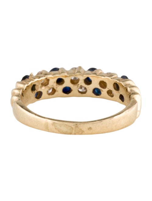 Ring 14K Sapphire & Diamond Band