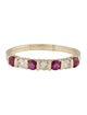 Ring 14K Ruby & Diamond Band