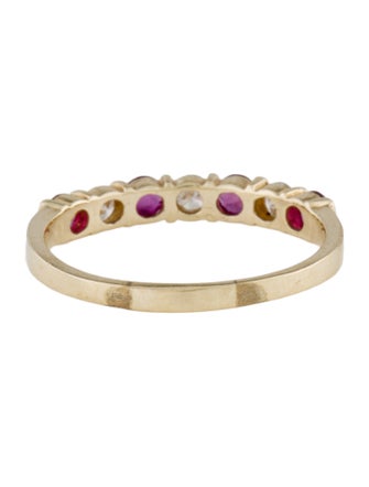 Ring 14K Ruby & Diamond Band