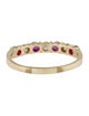 Ring 14K Ruby & Diamond Band