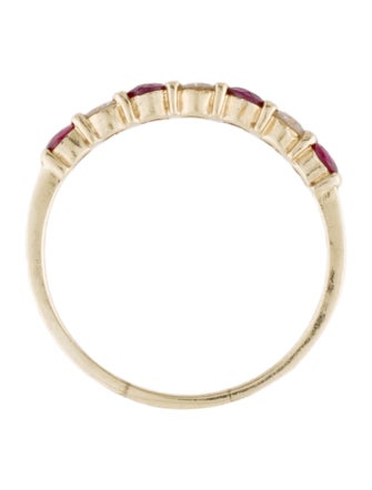 Ring 14K Ruby & Diamond Band