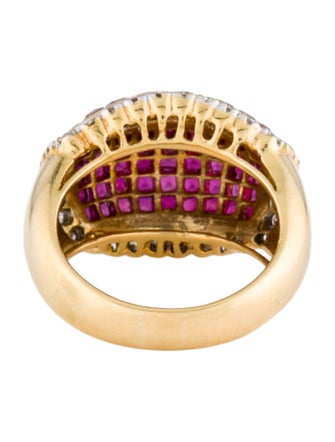 Ring 18K Ruby & Diamond Cocktail Ring