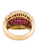 Ring 18K Ruby & Diamond Cocktail Ring